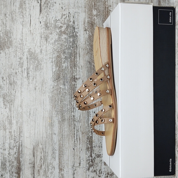 🟦NIB Dolce Vita Pinta Cafe Studded Strappy Slide Sandal - Picture 2 of 16